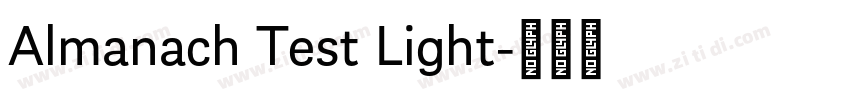 Almanach Test Light字体转换